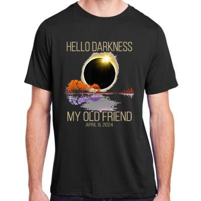 Hello Darkness My Old Friend Solar Eclipse April 08 2024 Adult ChromaSoft Performance T-Shirt