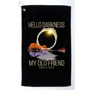 Hello Darkness My Old Friend Solar Eclipse April 08 2024 Platinum Collection Golf Towel