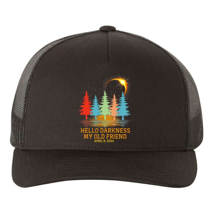 Hello Darkness My Old Friend Eclipse Vintage April 2024 Yupoong Adult 5-Panel Trucker Hat