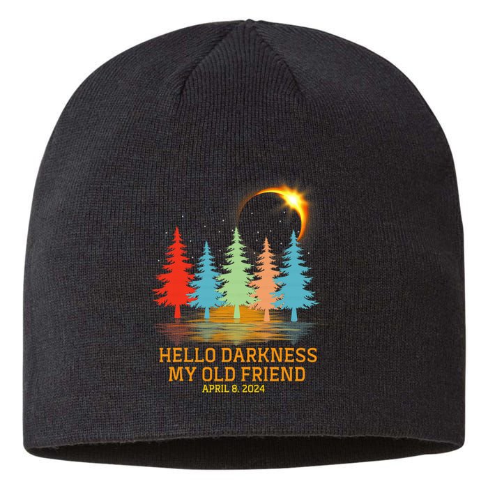 Hello Darkness My Old Friend Eclipse Vintage April 2024 Sustainable Beanie