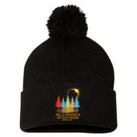 Hello Darkness My Old Friend Eclipse Vintage April 2024 Pom Pom 12in Knit Beanie