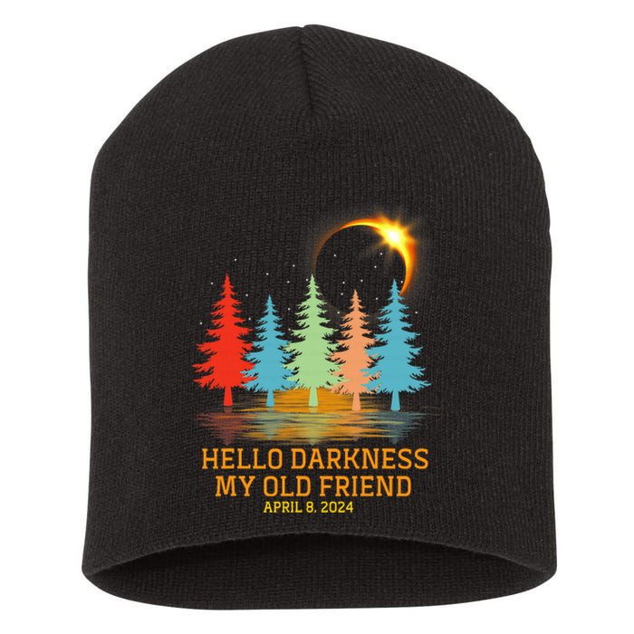 Hello Darkness My Old Friend Eclipse Vintage April 2024 Short Acrylic Beanie