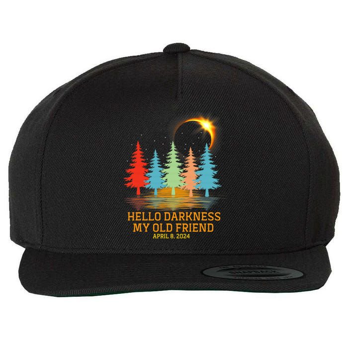 Hello Darkness My Old Friend Eclipse Vintage April 2024 Wool Snapback Cap