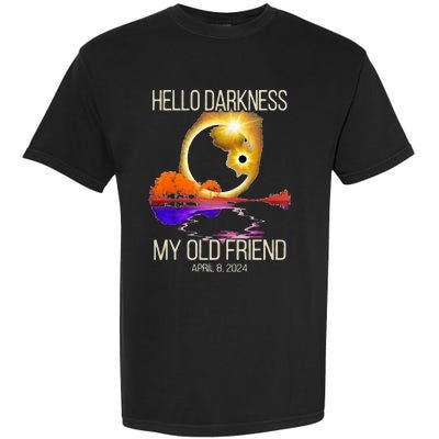 Hello Darkness My Old Friend Solar Eclipse April 08 2024 Garment-Dyed Heavyweight T-Shirt