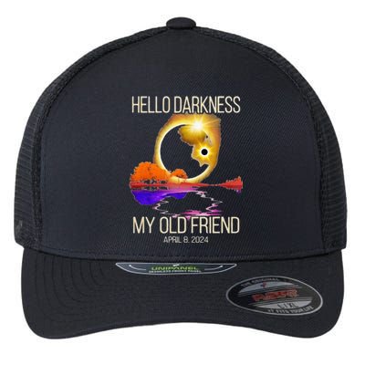 Hello Darkness My Old Friend Solar Eclipse April 08 2024 Flexfit Unipanel Trucker Cap