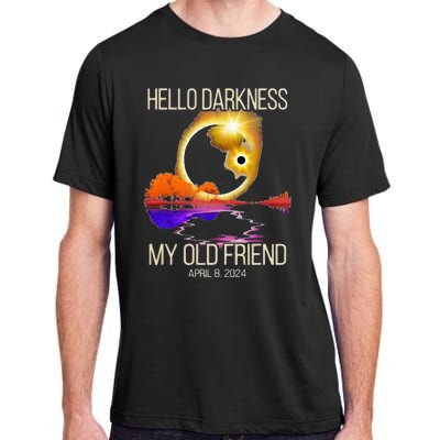 Hello Darkness My Old Friend Solar Eclipse April 08 2024 Adult ChromaSoft Performance T-Shirt