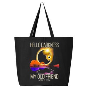 Hello Darkness My Old Friend Solar Eclipse April 08 2024 25L Jumbo Tote