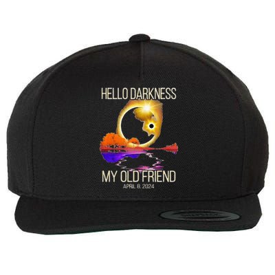 Hello Darkness My Old Friend Solar Eclipse April 08 2024 Wool Snapback Cap