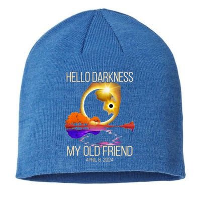 Hello Darkness My Old Friend Solar Eclipse April 08 2024 Sustainable Beanie