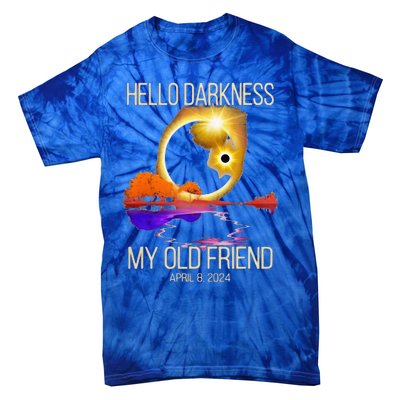 Hello Darkness My Old Friend Solar Eclipse April 08 2024 Tie-Dye T-Shirt