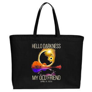 Hello Darkness My Old Friend Solar Eclipse April 08 2024 Cotton Canvas Jumbo Tote