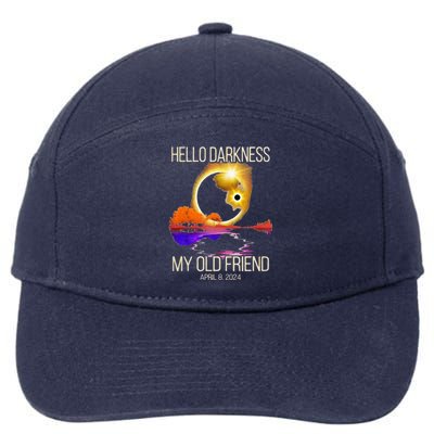 Hello Darkness My Old Friend Solar Eclipse April 08 2024 7-Panel Snapback Hat