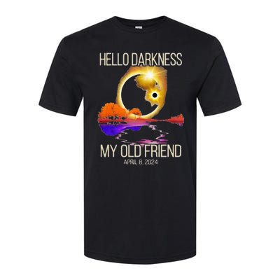 Hello Darkness My Old Friend Solar Eclipse April 08 2024 Softstyle CVC T-Shirt