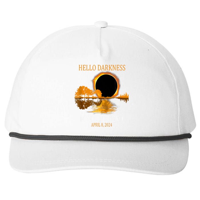 Hello Darkness My Old Friend Funny Total Solar Eclipse Snapback Five-Panel Rope Hat