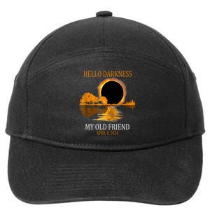 Hello Darkness My Old Friend Funny Total Solar Eclipse 7-Panel Snapback Hat