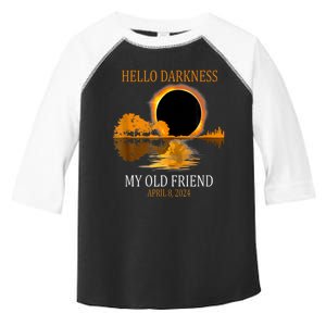 Hello Darkness My Old Friend Funny Total Solar Eclipse Toddler Fine Jersey T-Shirt