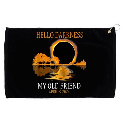 Hello Darkness My Old Friend Funny Total Solar Eclipse Grommeted Golf Towel