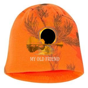 Hello Darkness My Old Friend Funny Total Solar Eclipse Kati - Camo Knit Beanie