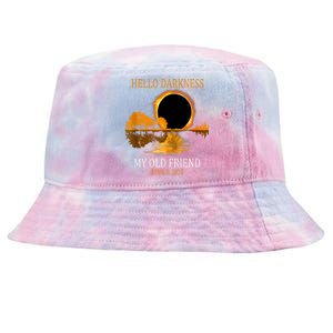 Hello Darkness My Old Friend Funny Total Solar Eclipse Tie-Dyed Bucket Hat