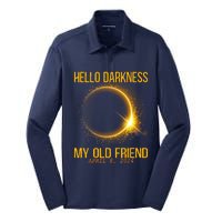 Hello Darkness My Old Friend Total Eclipse April 08 2024 Silk Touch Performance Long Sleeve Polo