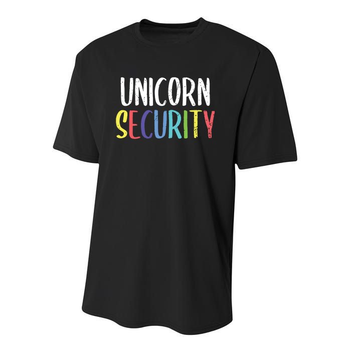 Halloween Dad Mom Daughter Adult Costume Unicorn Security Youth Performance Sprint T-Shirt