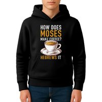 How Does Moses Makes Coffee Hebrews It Christian Humor Jokes Kids Hoodie