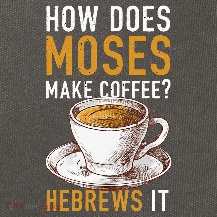 How Does Moses Makes Coffee Hebrews It Christian Humor Jokes Cotton Canvas Backpack