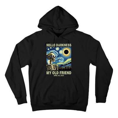 Hello Darkness My Old Friend Solar Eclipse April 08 2024 Hoodie