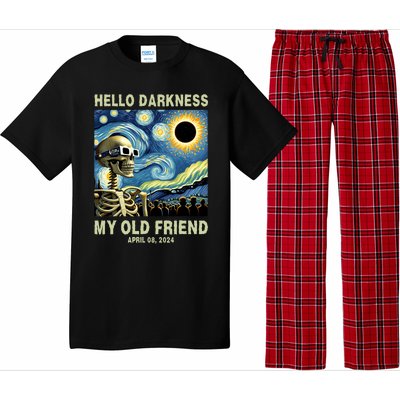 Hello Darkness My Old Friend Solar Eclipse April 08 2024 Pajama Set