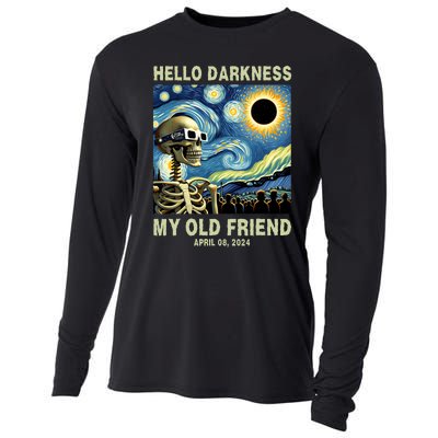 Hello Darkness My Old Friend Solar Eclipse April 08 2024 Cooling Performance Long Sleeve Crew