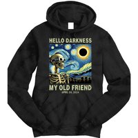 Hello Darkness My Old Friend Solar Eclipse April 08 2024 Tie Dye Hoodie