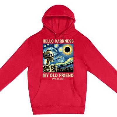 Hello Darkness My Old Friend Solar Eclipse April 08 2024 Premium Pullover Hoodie