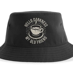 Hello Darkness My Old Friend Coffee Lover Sustainable Bucket Hat