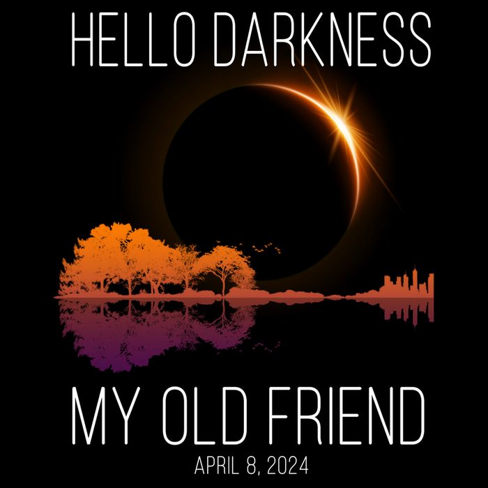 Hello Darkness My Old Friend Solar Eclipse April 8 Backpack