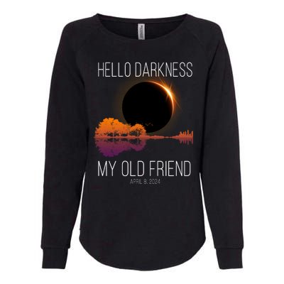 Hello Darkness My Old Friend Solar Eclipse April 8 Womens California Wash Sweatshirt