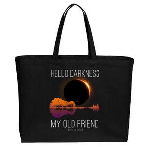 Hello Darkness My Old Friend Solar Eclipse April 8 Cotton Canvas Jumbo Tote