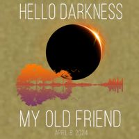 Hello Darkness My Old Friend Solar Eclipse April 8 Garment-Dyed Women's Muscle Tee