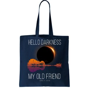 Hello Darkness My Old Friend Solar Eclipse April 8 Tote Bag