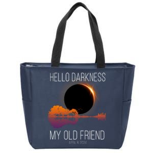 Hello Darkness My Old Friend Solar Eclipse April 8 Zip Tote Bag