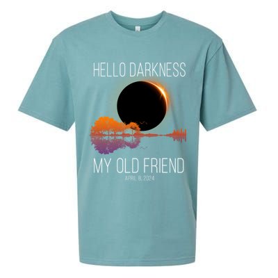 Hello Darkness My Old Friend Solar Eclipse April 8 Sueded Cloud Jersey T-Shirt