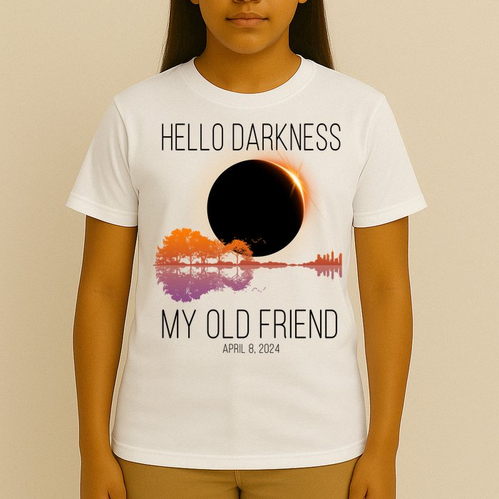 Hello Darkness My Old Friend Solar Eclipse April 8 T-Shirt