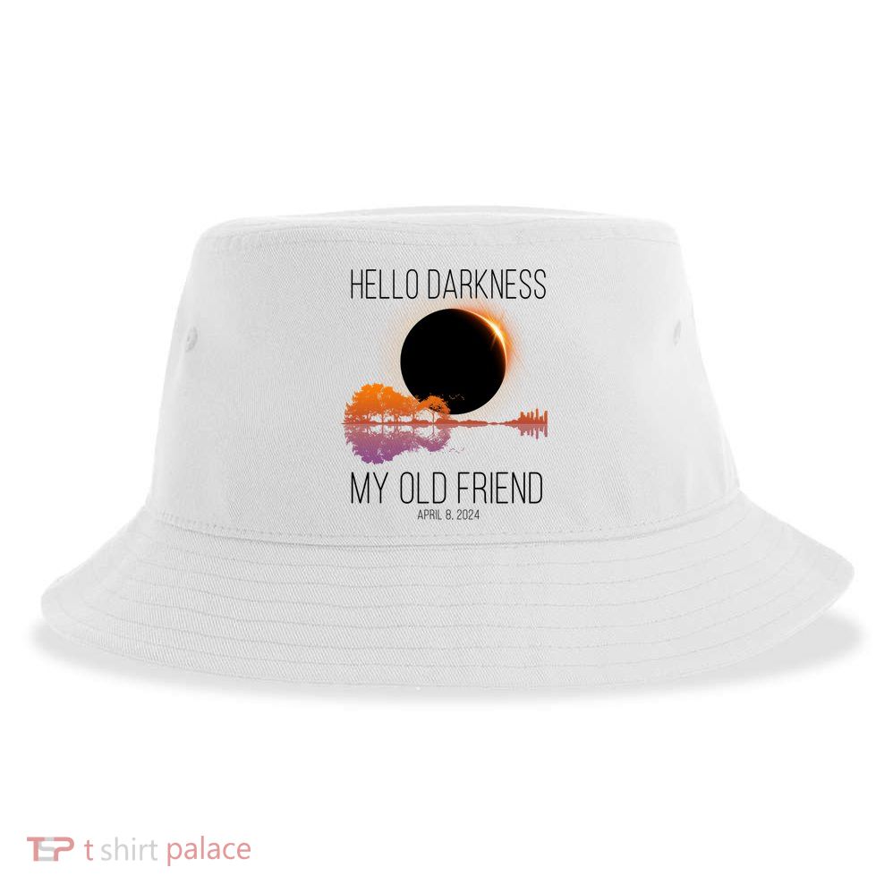 Hello Darkness My Old Friend Solar Eclipse April 8 Sustainable Bucket Hat