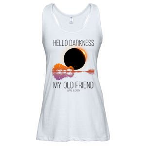 Hello Darkness My Old Friend Solar Eclipse April 8 Ladies Essential Flowy Tank