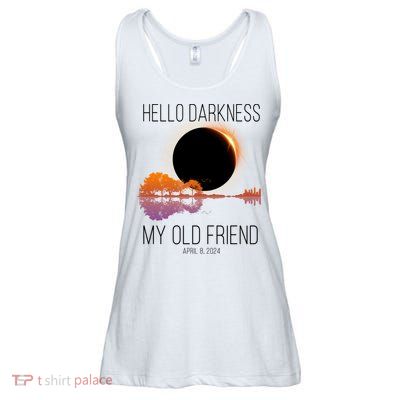 Hello Darkness My Old Friend Solar Eclipse April 8 Ladies Essential Flowy Tank