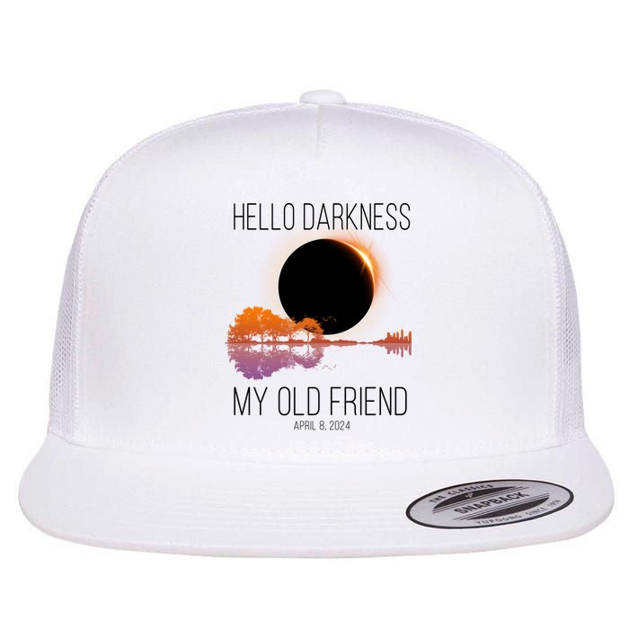 Hello Darkness My Old Friend Solar Eclipse April 8 Flat Bill Trucker Hat