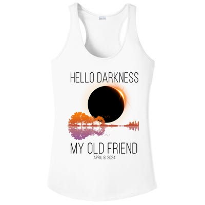 Hello Darkness My Old Friend Solar Eclipse April 8 Ladies PosiCharge Competitor Racerback Tank