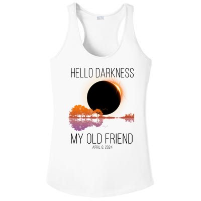 Hello Darkness My Old Friend Solar Eclipse April 8 Ladies PosiCharge Competitor Racerback Tank