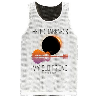 Hello Darkness My Old Friend Solar Eclipse April 8 Mesh Reversible Basketball Jersey Tank