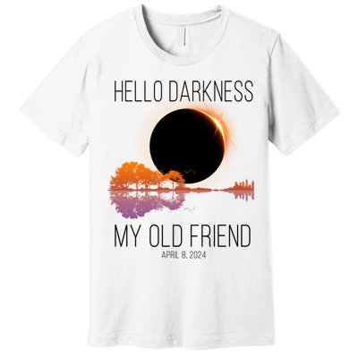 Hello Darkness My Old Friend Solar Eclipse April 8 Premium T-Shirt