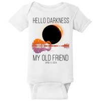 Hello Darkness My Old Friend Solar Eclipse April 8 Baby Bodysuit